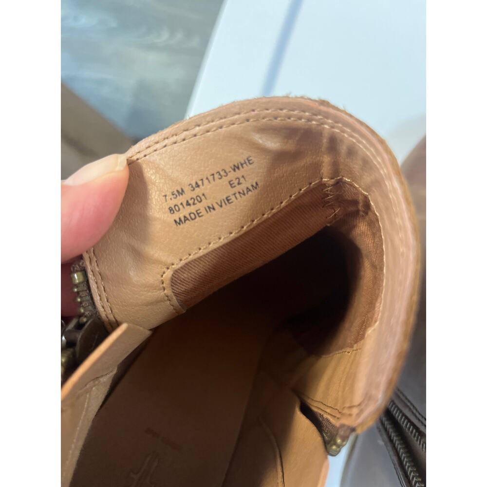Frye 3471733 Judith Zip Ankle Booties Womens Wheat Brown Leather Size 7.5 - Picture 7 of 10